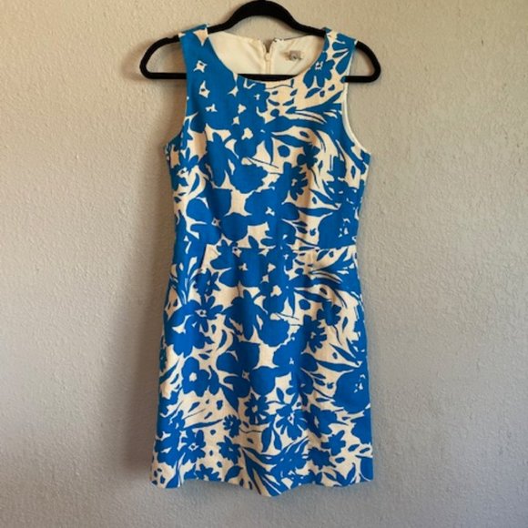 J. Crew Dresses & Skirts - J Crew -  Blue Floral Patterned Midi Dress